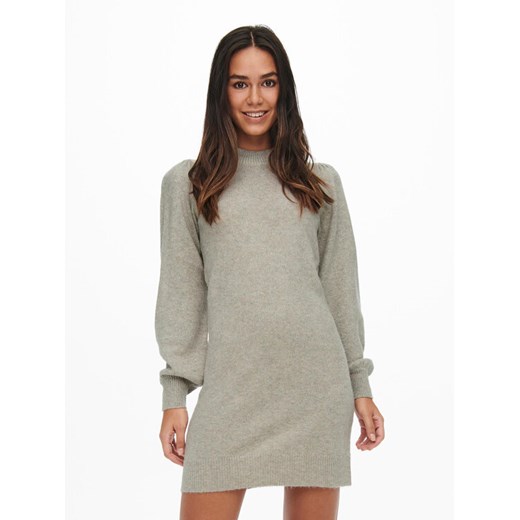 JDY Sukienka dzianinowa 15238237 Szary Loose Fit ze sklepu MODIVO w kategorii Sukienki - zdjęcie 182673385