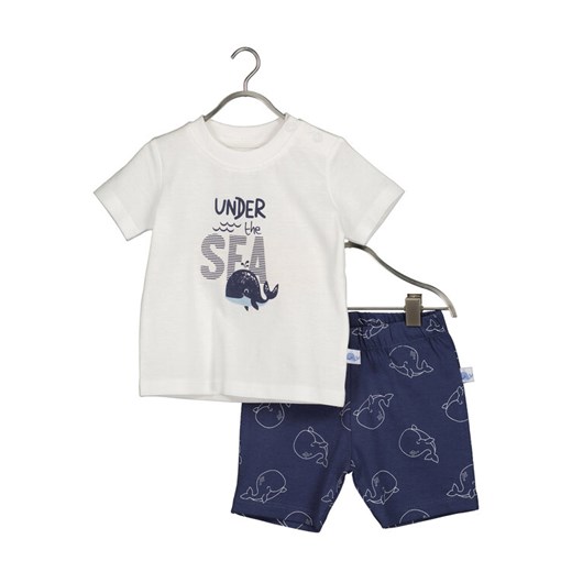 Blue Seven Komplet t-shirt i spodenki 422181 X Granatowy Regular Fit ze sklepu MODIVO w kategorii Komplety chłopięce - zdjęcie 182673435