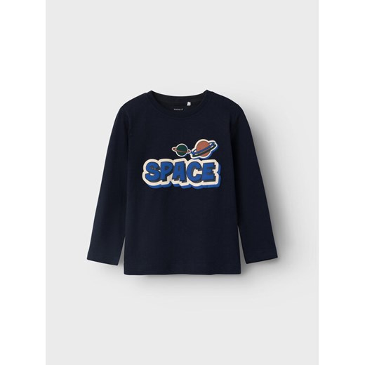 NAME IT Bluzka 13220017 Granatowy Regular Fit ze sklepu MODIVO w kategorii T-shirty chłopięce - zdjęcie 182673456