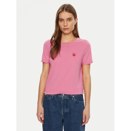 JDY T-Shirt Kitty 15318845 Różowy Regular Fit ze sklepu MODIVO w kategorii Bluzki damskie - zdjęcie 182673468