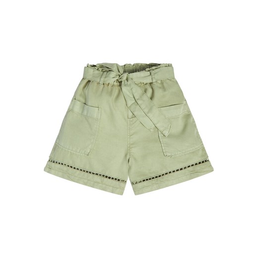 Guess Szorty materiałowe J3GD03 WE8R0 Zielony Relaxed Fit ze sklepu MODIVO w kategorii Spodenki dziewczęce - zdjęcie 182673499