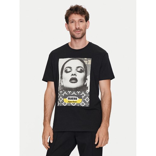 Guess T-Shirt M4YI90 K9RM1 Czarny Regular Fit ze sklepu MODIVO w kategorii T-shirty męskie - zdjęcie 182673629