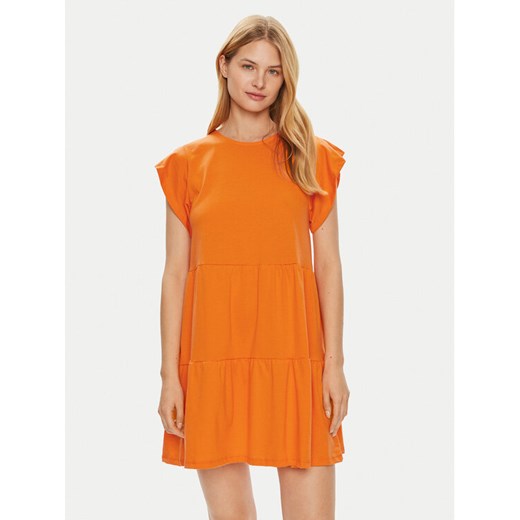 Vila Sukienka letnia Summer 14087541 Pomarańczowy Loose Fit ze sklepu MODIVO w kategorii Sukienki - zdjęcie 182673678