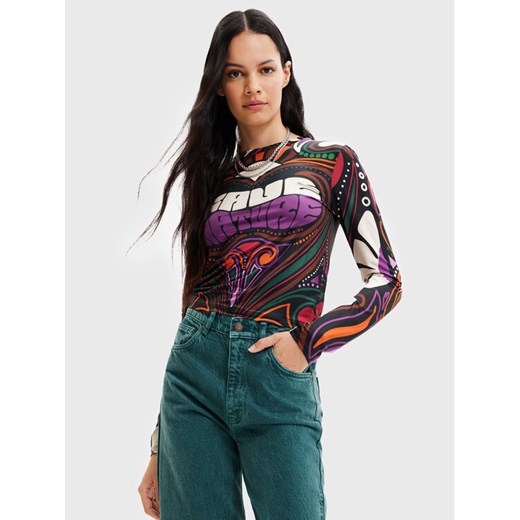 Desigual Bluzka Blair 22WWTK35 Kolorowy Slim Fit ze sklepu MODIVO w kategorii Bluzki damskie - zdjęcie 182673679