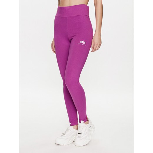 Alpha Industries Legginsy 116053 Różowy Slim Fit ze sklepu MODIVO w kategorii Spodnie damskie - zdjęcie 182673769