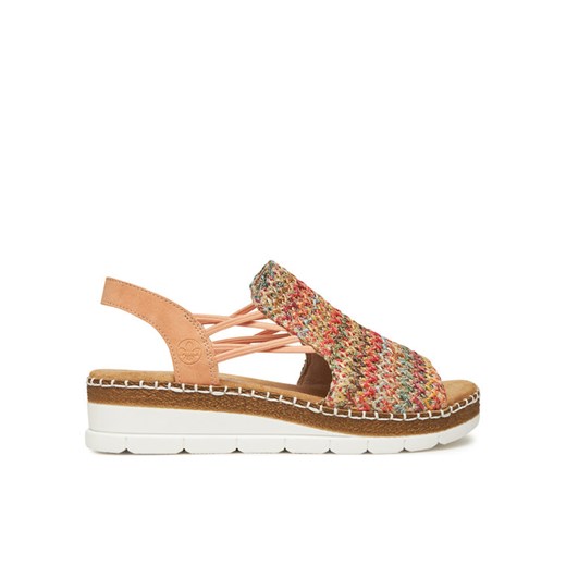 Rieker Sandały V1241-90 Kolorowy ze sklepu MODIVO w kategorii Sandały damskie - zdjęcie 182673777