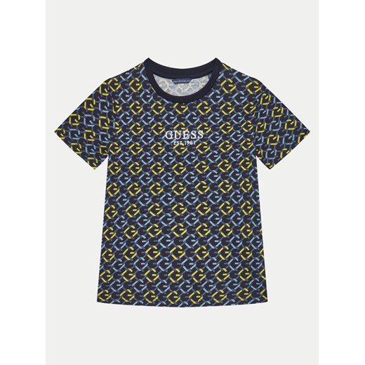 Guess T-Shirt L5RI18 K8HM4 Granatowy Regular Fit ze sklepu MODIVO w kategorii Bluzki dziewczęce - zdjęcie 182673795