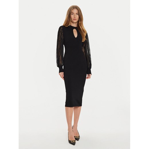 TWINSET Sukienka dzianinowa 242TT3160 Czarny Slim Fit ze sklepu MODIVO w kategorii Sukienki - zdjęcie 182673827