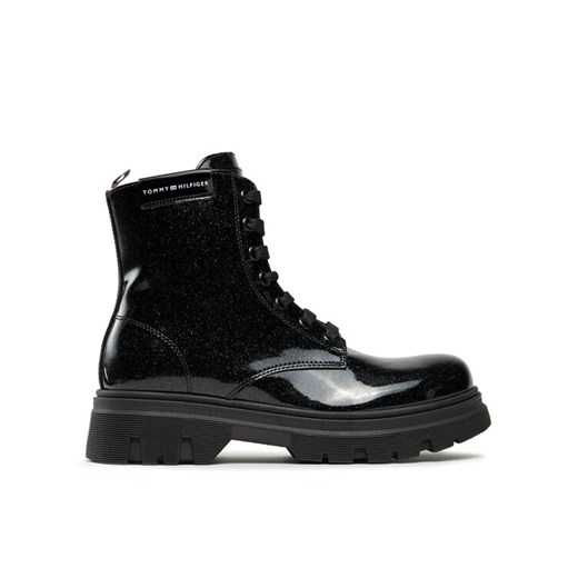 Tommy Hilfiger Kozaki T4A5-33041-1237999 S Czarny ze sklepu MODIVO w kategorii Buty zimowe dziecięce - zdjęcie 182673828