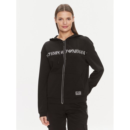 EA7 Emporio Armani Bluza 3DTM19 TJKWZ 1200 Czarny Regular Fit ze sklepu MODIVO w kategorii Bluzy damskie - zdjęcie 182673849