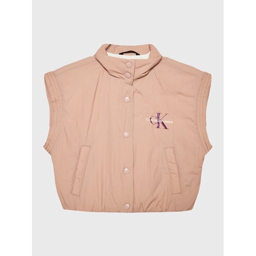Calvin Klein Jeans Kamizelka Quilted IG0IG01816 Różowy Relaxed Fit ze sklepu MODIVO w kategorii Kamizelki dziewczęce - zdjęcie 182673865