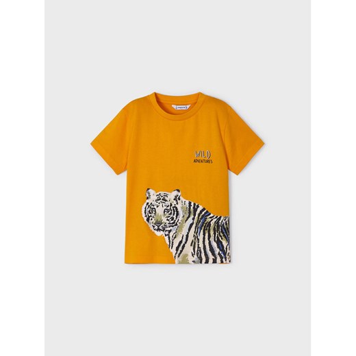Mayoral T-Shirt 3007 Pomarańczowy Regular Fit ze sklepu MODIVO w kategorii T-shirty chłopięce - zdjęcie 182673886