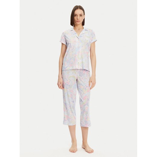 LAUREN RALPH LAUREN Piżama ILN92421 Niebieski Regular Fit ze sklepu MODIVO w kategorii Piżamy damskie - zdjęcie 182673937