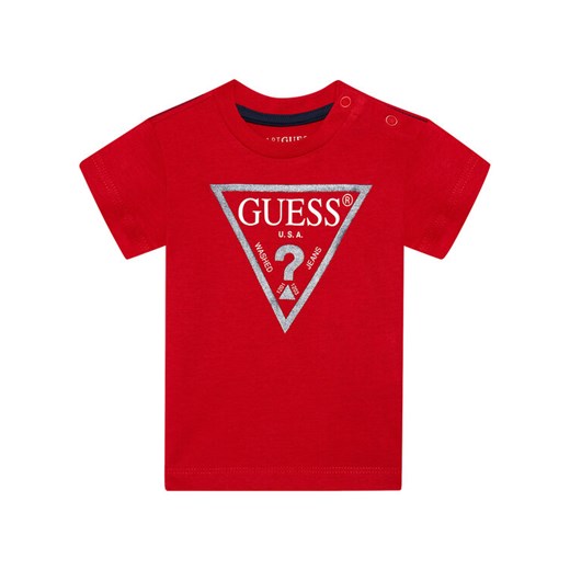 Guess T-Shirt N73I55 K8HM0 Czerwony Regular Fit ze sklepu MODIVO w kategorii T-shirty chłopięce - zdjęcie 182674118