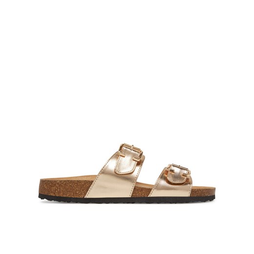 ONLY Shoes Klapki Onlmaxi-13 Pu Strap Buckle 15331392 Złoty ze sklepu MODIVO w kategorii Klapki damskie - zdjęcie 182674136