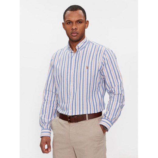 Polo Ralph Lauren Koszula 710928920003 Niebieski Custom Fit ze sklepu MODIVO w kategorii Koszule męskie - zdjęcie 182674149