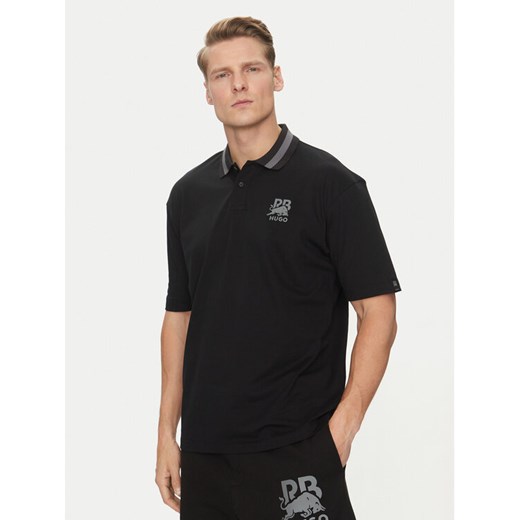 HUGO Polo Dodac_RB 50542748 Czarny Regular Fit ze sklepu MODIVO w kategorii T-shirty męskie - zdjęcie 182674315