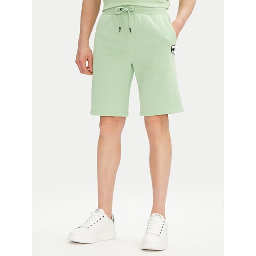 KARL LAGERFELD Szorty sportowe 705014 552900 Zielony Regular Fit ze sklepu MODIVO w kategorii Spodenki męskie - zdjęcie 182674337