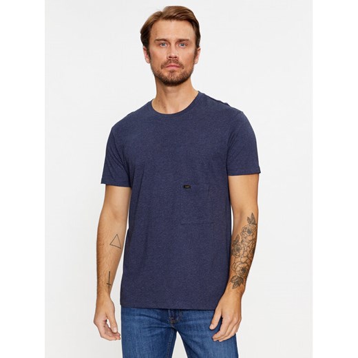 Lee T-Shirt 112341705 Granatowy Slim Fit ze sklepu MODIVO w kategorii T-shirty męskie - zdjęcie 182674407