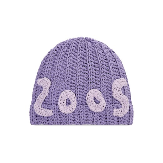 2005 Czapka Crocheted Fioletowy ze sklepu MODIVO w kategorii Czapki zimowe damskie - zdjęcie 182674567