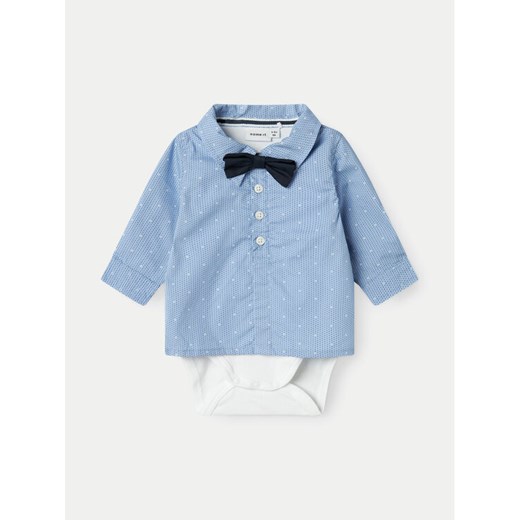 NAME IT Body dziecięce 13222835 Błękitny Regular Fit ze sklepu MODIVO w kategorii Body niemowlęce - zdjęcie 182674578