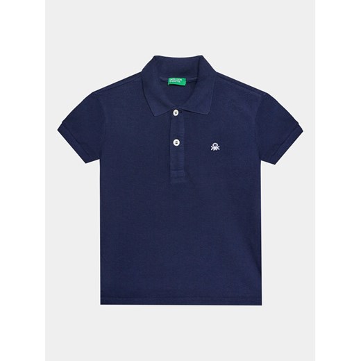 United Colors Of Benetton Polo 3089G3008 Granatowy Regular Fit ze sklepu MODIVO w kategorii T-shirty chłopięce - zdjęcie 182674579