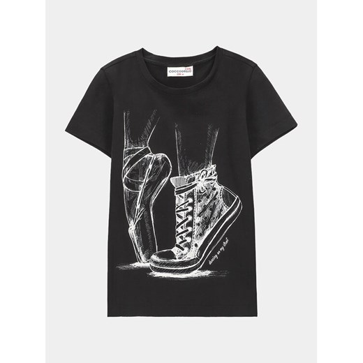 Coccodrillo T-Shirt WC4143209VGA Czarny Regular Fit ze sklepu MODIVO w kategorii Bluzki dziewczęce - zdjęcie 182674609