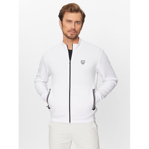 EA7 Emporio Armani Bluza 8NPM19 PJ4EZ 1100 Biały Regular Fit ze sklepu MODIVO w kategorii Bluzy męskie - zdjęcie 182674617