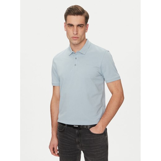 HUGO Polo Donos222 50466182 Niebieski Regular Fit ze sklepu MODIVO w kategorii T-shirty męskie - zdjęcie 182674678