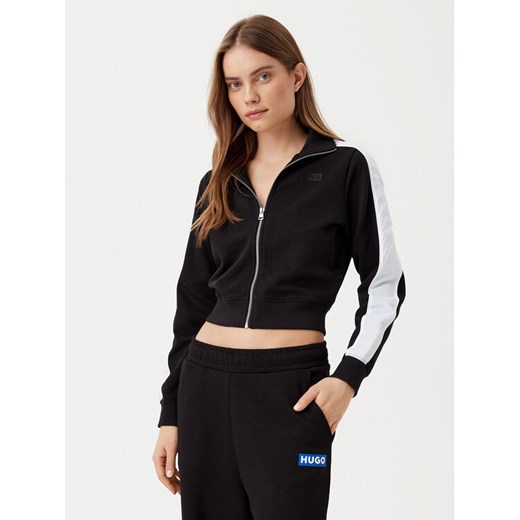HUGO Bluza Dobine 50531178 Czarny Regular Fit ze sklepu MODIVO w kategorii Bluzy damskie - zdjęcie 182674687