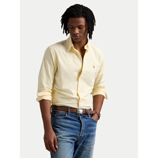 Polo Ralph Lauren Koszula 710953704004 Żółty Custom Fit ze sklepu MODIVO w kategorii Koszule męskie - zdjęcie 182674699