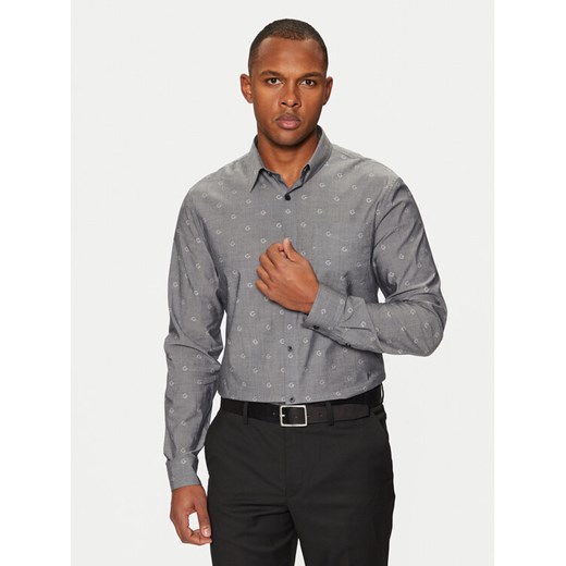 Guess Koszula M5RH05 WFXX1 Szary Regular Fit ze sklepu MODIVO w kategorii Koszule męskie - zdjęcie 182674719