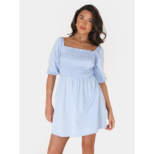 Brave Soul Sukienka letnia LDRJ-624FOLLEN Błękitny Straight Fit ze sklepu MODIVO w kategorii Sukienki - zdjęcie 182674797