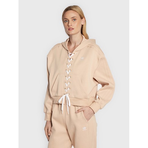 adidas Bluza Always Original HK5058 Beżowy Relaxed Fit ze sklepu MODIVO w kategorii Bluzy damskie - zdjęcie 182674885