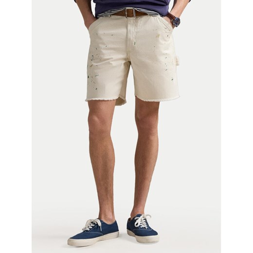 Polo Ralph Lauren Szorty materiałowe 710963172001 Biały Relaxed Fit ze sklepu MODIVO w kategorii Spodenki męskie - zdjęcie 182674928