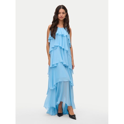 Vero Moda Sukienka wieczorowa Felicia 10331377 Błękitny Regular Fit ze sklepu MODIVO w kategorii Sukienki - zdjęcie 182674969