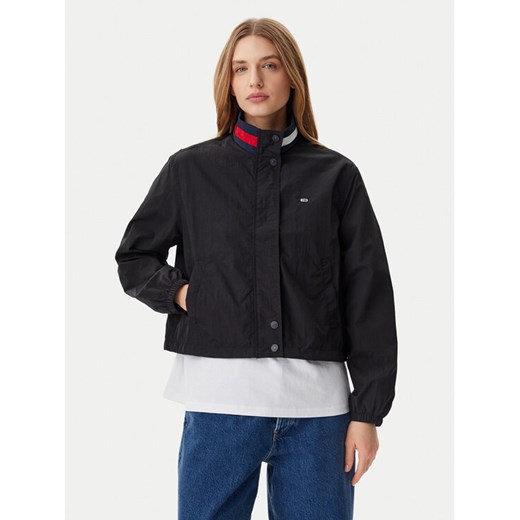 Tommy Jeans Kurtka przejściowa Essential DW0DW20439 Czarny Regular Fit ze sklepu MODIVO w kategorii Kurtki damskie - zdjęcie 182675005