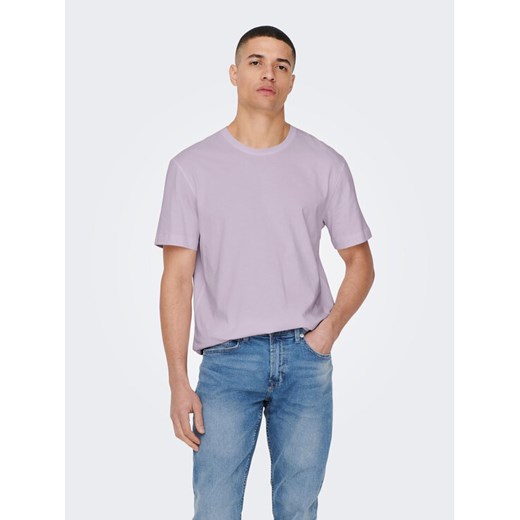 Only & Sons T-Shirt 22025208 Fioletowy Regular Fit ze sklepu MODIVO w kategorii T-shirty męskie - zdjęcie 182675056