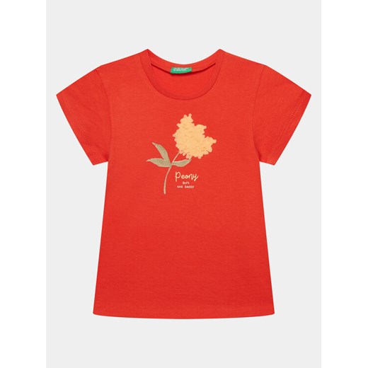 United Colors Of Benetton T-Shirt 3I1XG10E1 Czerwony Regular Fit ze sklepu MODIVO w kategorii Koszulki niemowlęce - zdjęcie 182675095