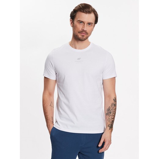 4F T-Shirt 4FSS23TTSHM363 Biały Regular Fit ze sklepu MODIVO w kategorii T-shirty męskie - zdjęcie 182675097