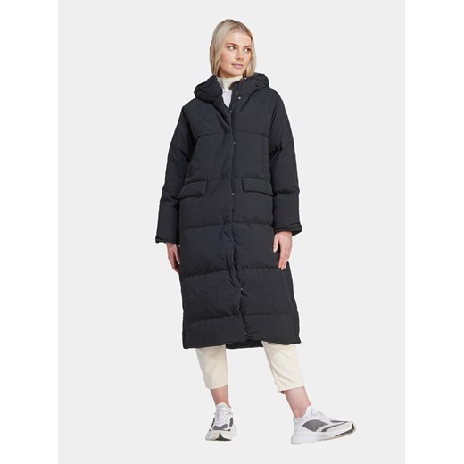 adidas Kurtka puchowa Big Baffle Coat IK3159 Czarny Loose Fit ze sklepu MODIVO w kategorii Kurtki damskie - zdjęcie 182675117