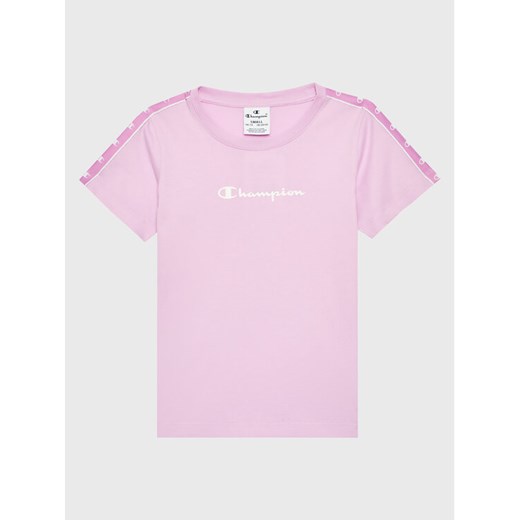 Champion T-Shirt 404643 Różowy Regular Fit ze sklepu MODIVO w kategorii Bluzki dziewczęce - zdjęcie 182675136