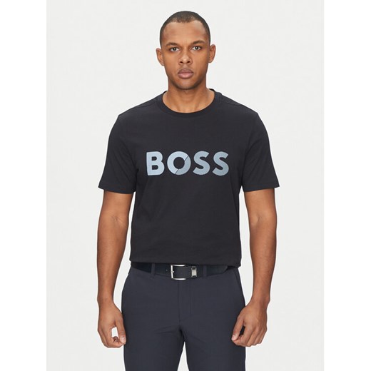 BOSS T-Shirt Tape Logo 50530990 Granatowy Regular Fit ze sklepu MODIVO w kategorii T-shirty męskie - zdjęcie 182675146