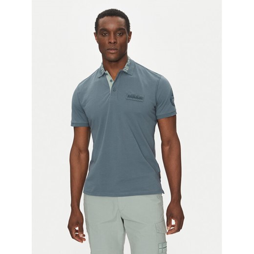 Napapijri Polo E-Amundsen NP0A4IN9 Niebieski Regular Fit ze sklepu MODIVO w kategorii T-shirty męskie - zdjęcie 182675167