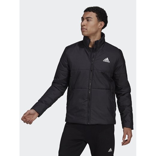adidas Kurtka zimowa Bsc 3-Stripes HG8758 Czarny Regular Fit ze sklepu MODIVO w kategorii Kurtki męskie - zdjęcie 182675225