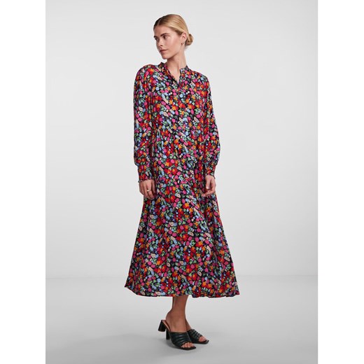YAS Sukienka koszulowa 26027838 Kolorowy Regular Fit ze sklepu MODIVO w kategorii Sukienki - zdjęcie 182675259