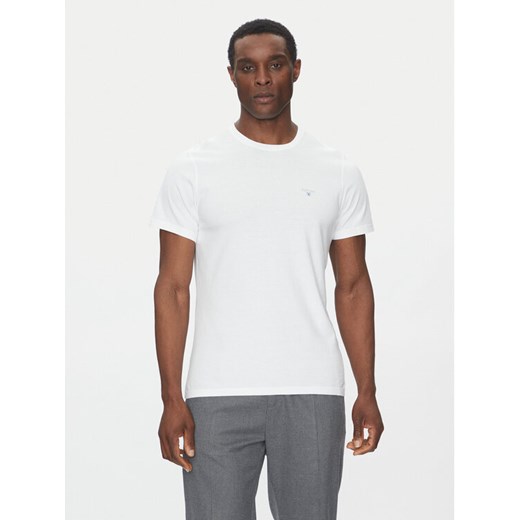 Barbour T-Shirt Tartan MTS0670WH11 Biały Tailored Fit ze sklepu MODIVO w kategorii T-shirty męskie - zdjęcie 182675267