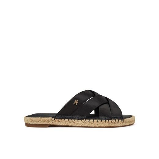 Tommy Hilfiger Espadryle Satin Espadrille Mule FW0FW08502 Czarny ze sklepu MODIVO w kategorii Espadryle damskie - zdjęcie 182675376