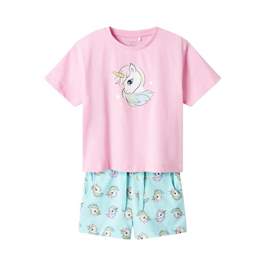 NAME IT Komplet t-shirt i spodenki Zosanna 13239682 Błękitny Regular Fit ze sklepu MODIVO w kategorii Komplety dziewczęce - zdjęcie 182675448