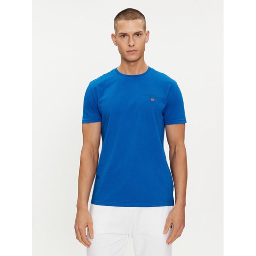 Napapijri T-Shirt Selbas NP0A4GBQ Niebieski Regular Fit ze sklepu MODIVO w kategorii T-shirty męskie - zdjęcie 182675478